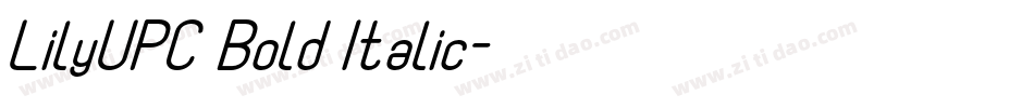 LilyUPC Bold Italic字体转换